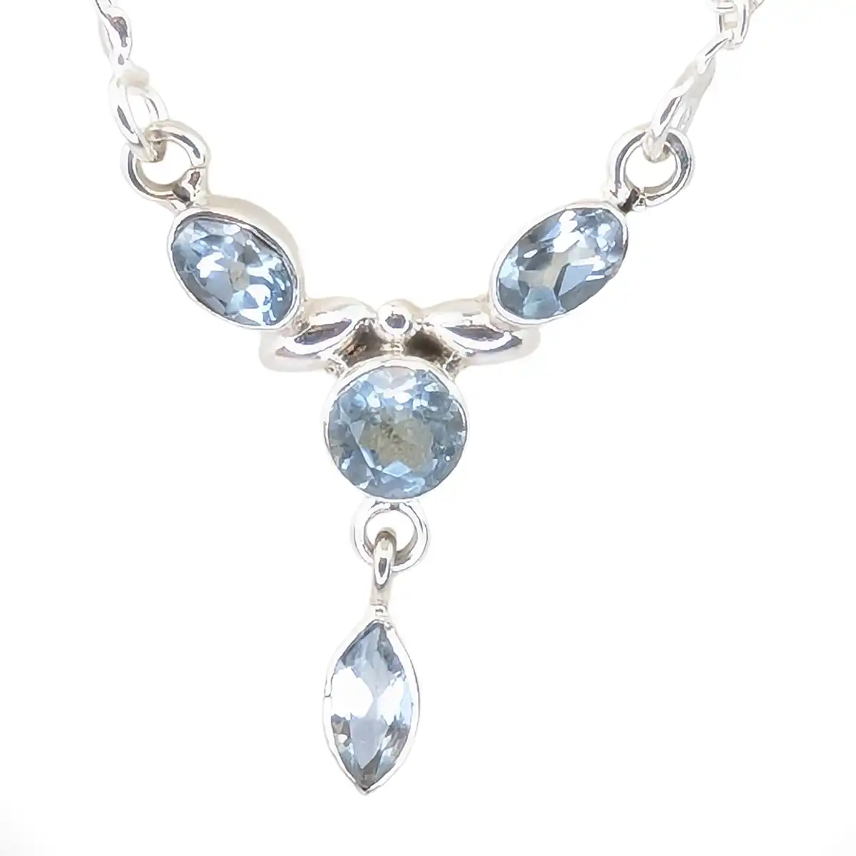 Blue topaz silver necklace - CLEARANCE ITEM - Image 6