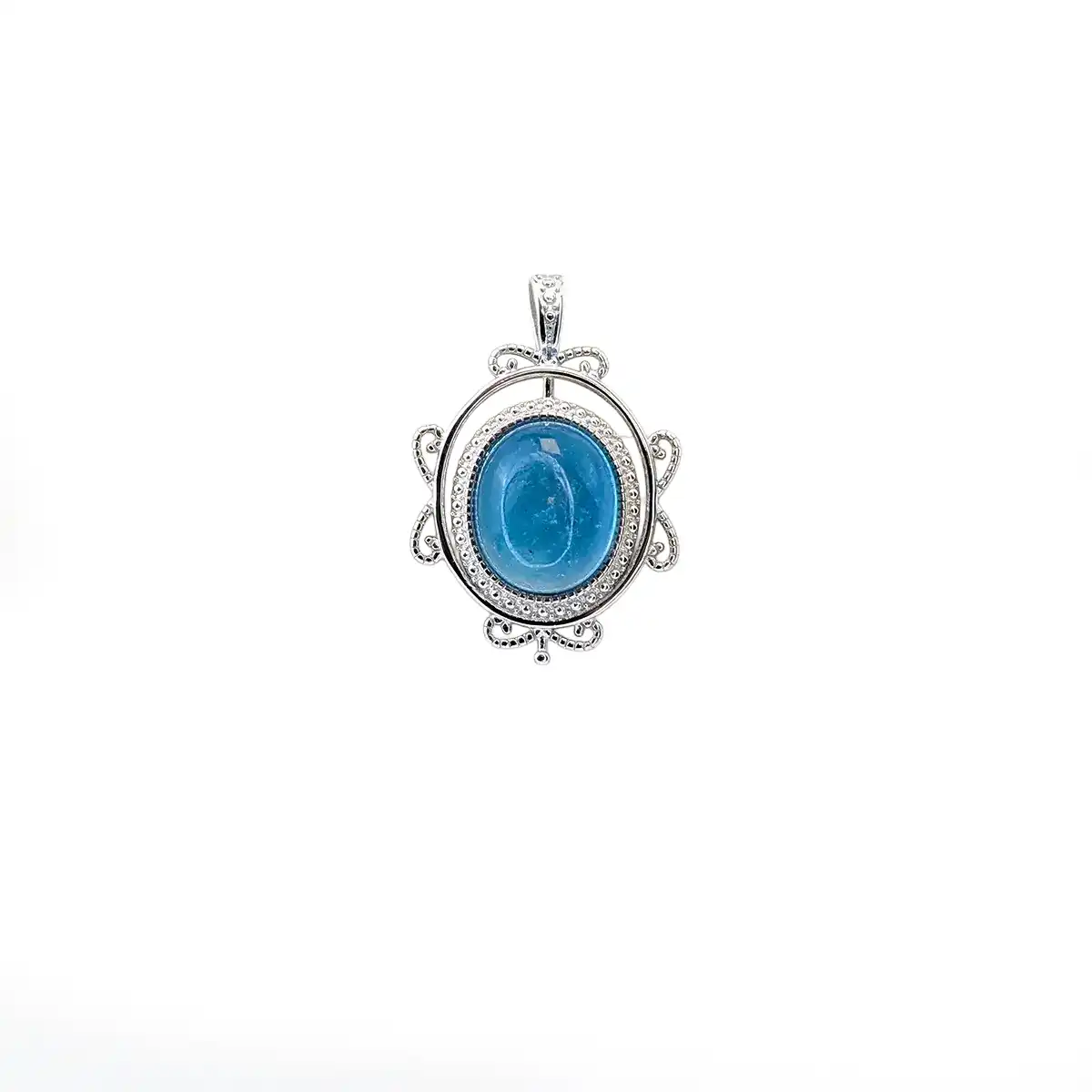 Edwardian-style Blue Moonstone Pendant - Image 6