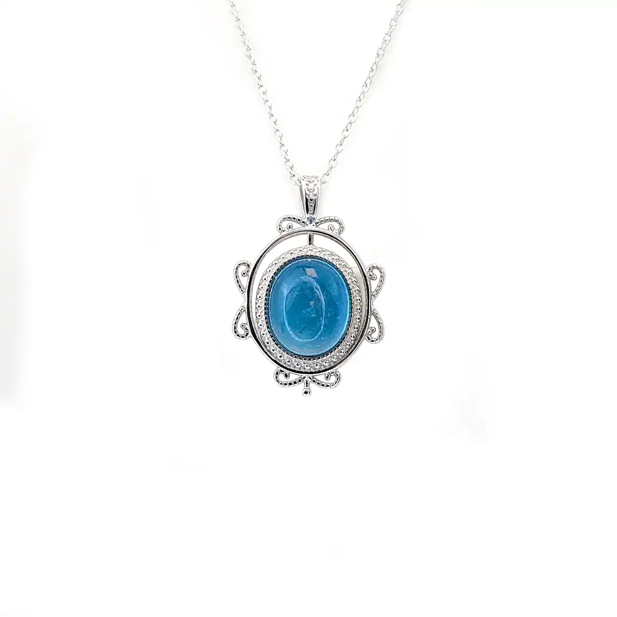 Edwardian-style Blue Moonstone Pendant - Image 7