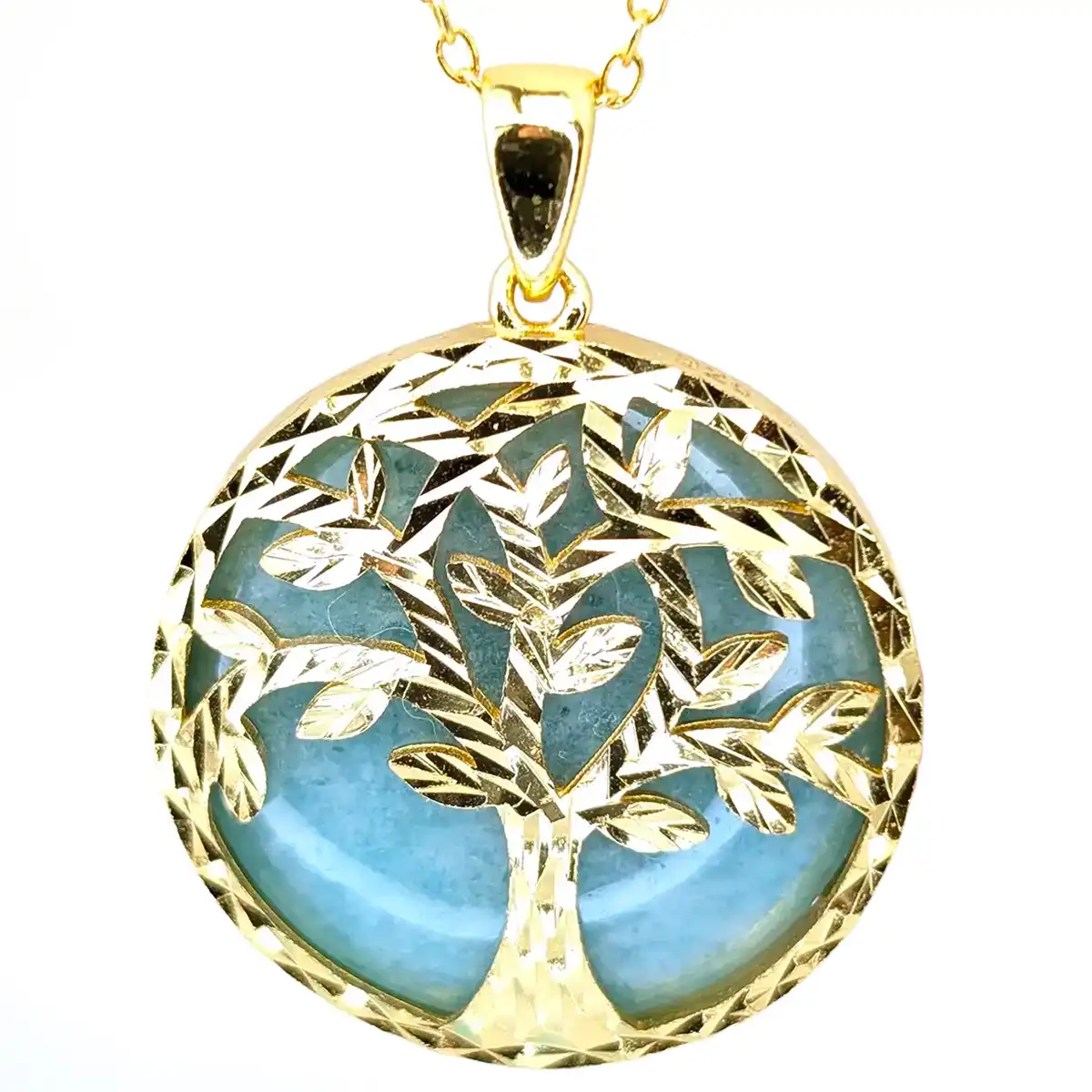 Tree-of-Life Amazonite Pendant - Image 3