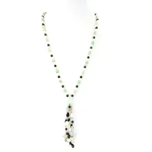 Alternative view of Aventurine, Onyx and Agate Necklace