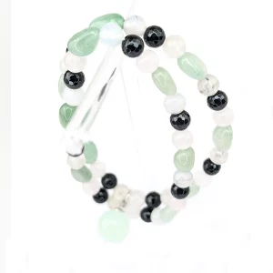 Aventurine two-string elasticated bracelet