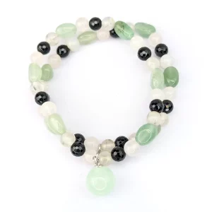 Aventurine two-string elasticated bracelet
