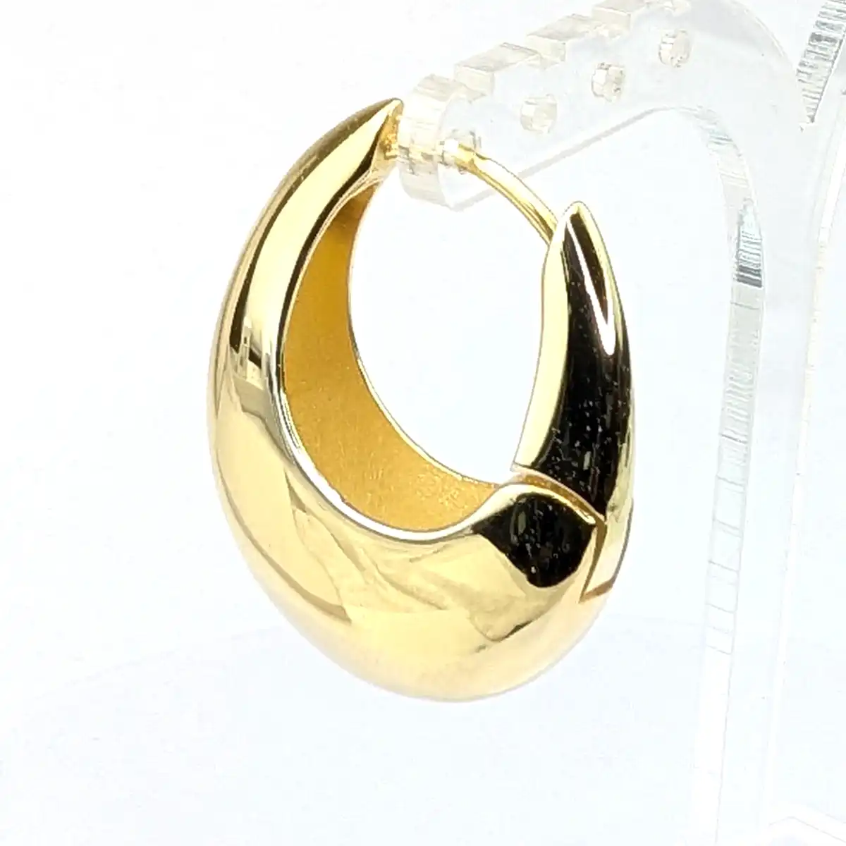 Sterling Silver 'Fat Loop' Gold Earrings - Image 10