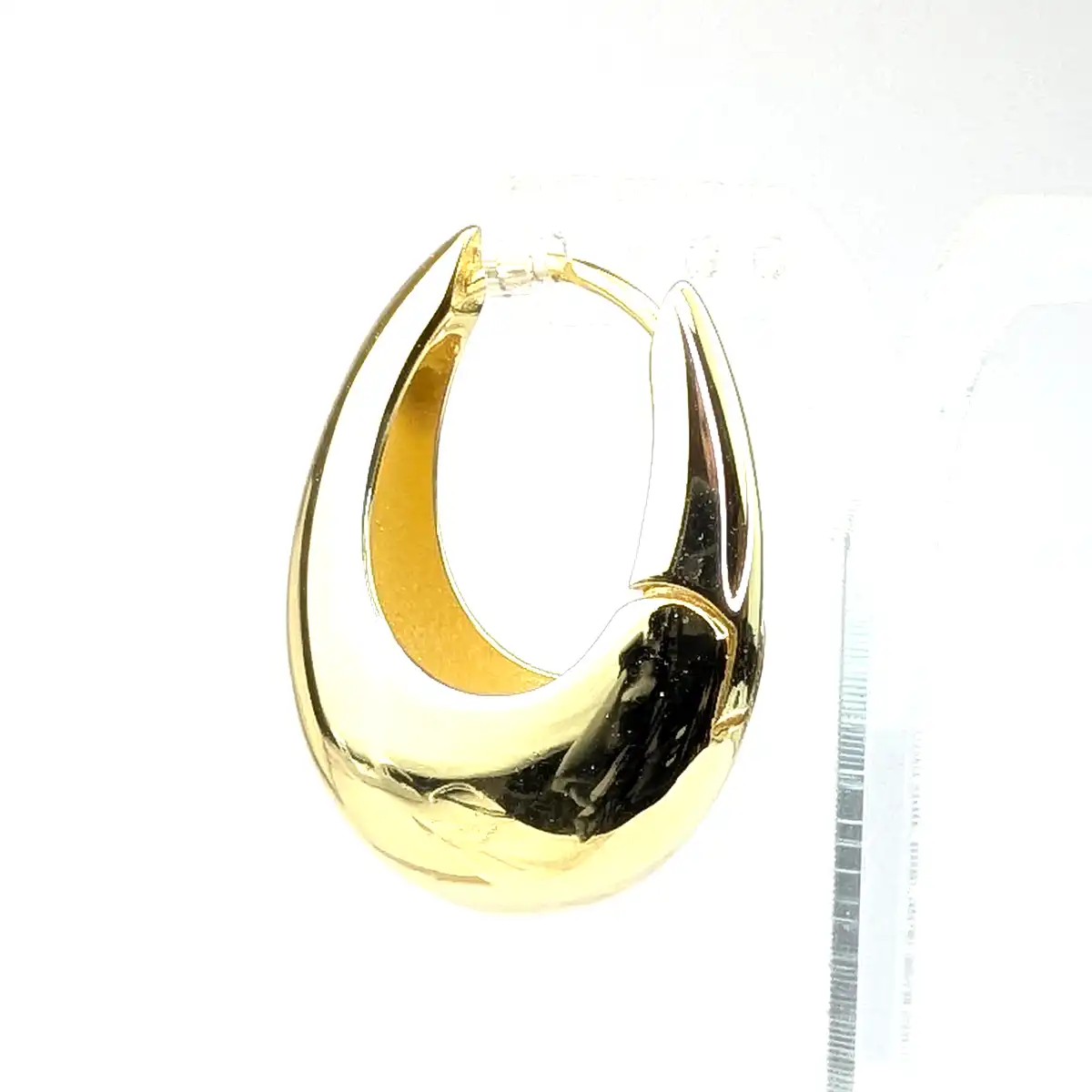 Sterling Silver 'Fat Loop' Gold Earrings - Image 9
