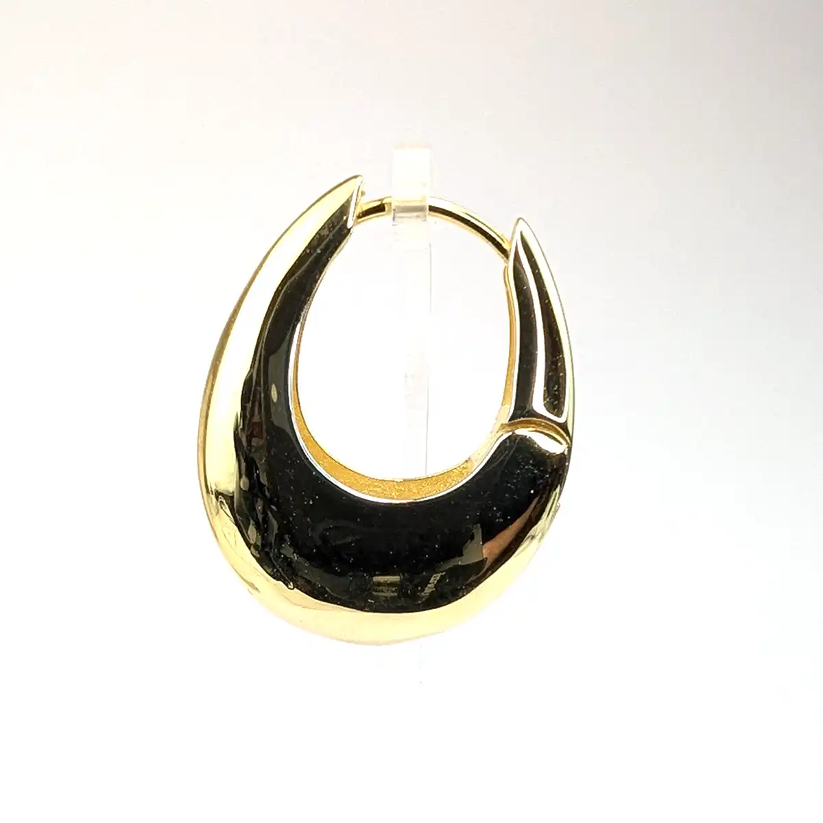 Sterling Silver 'Fat Loop' Gold Earrings - Image 8