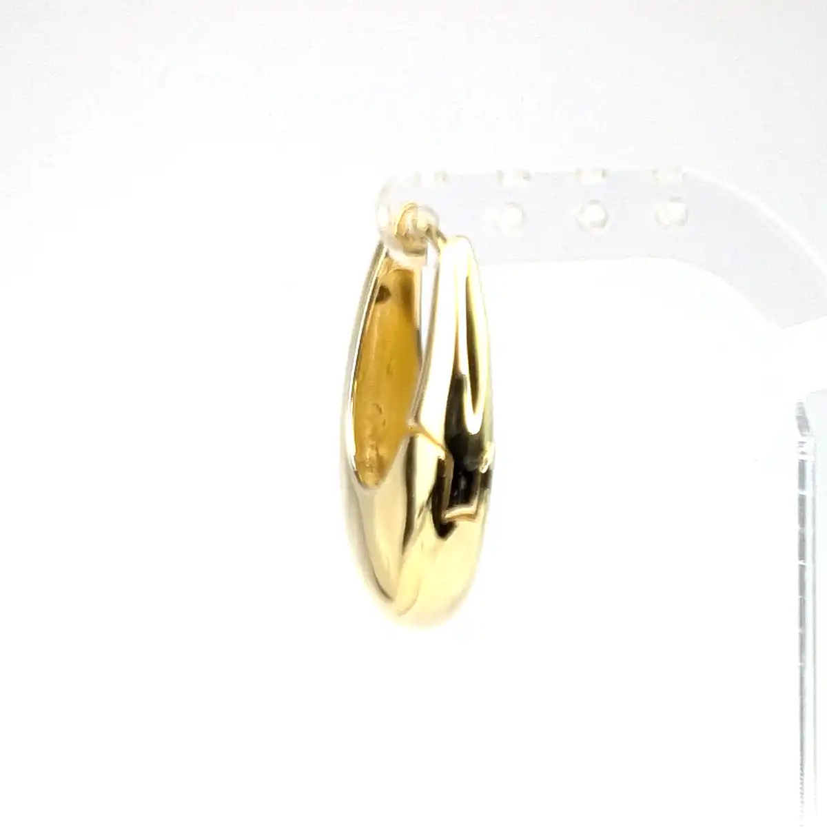 Sterling Silver 'Fat Loop' Gold Earrings - Image 6