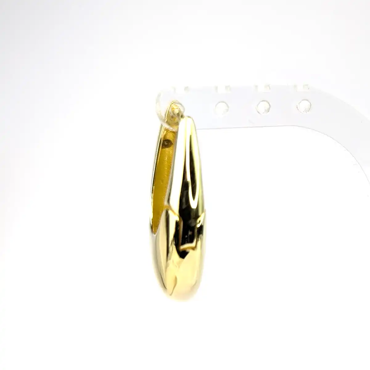 Sterling Silver 'Fat Loop' Gold Earrings - Image 5