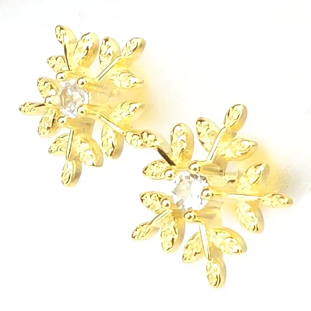 Snowflake silver studs