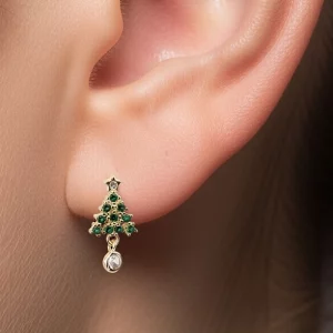 Christmas tree earrings