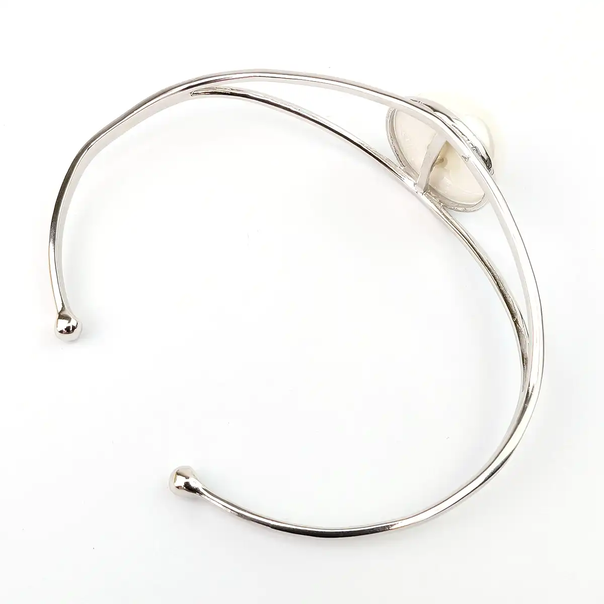 Mother of pearl Silver Eye Bangle - Image 3