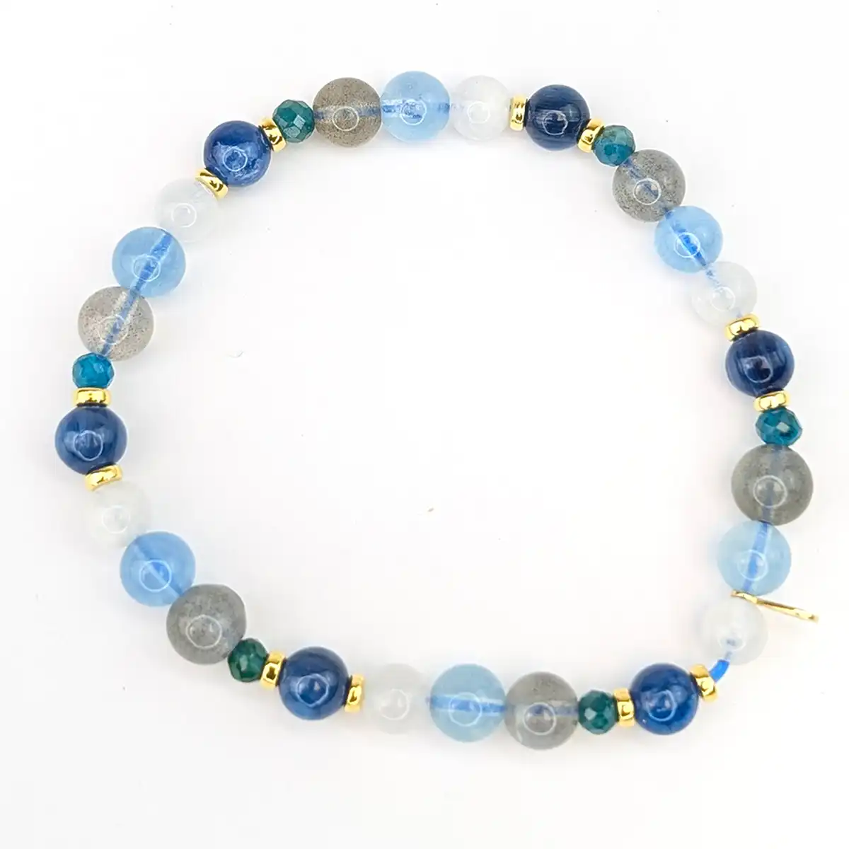 Gemstone and Silver Stretchy Bracelet - Image 7