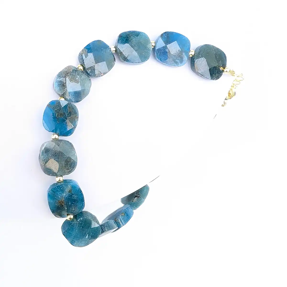 Faceted Apatite and Silver Bracelet - Image 3