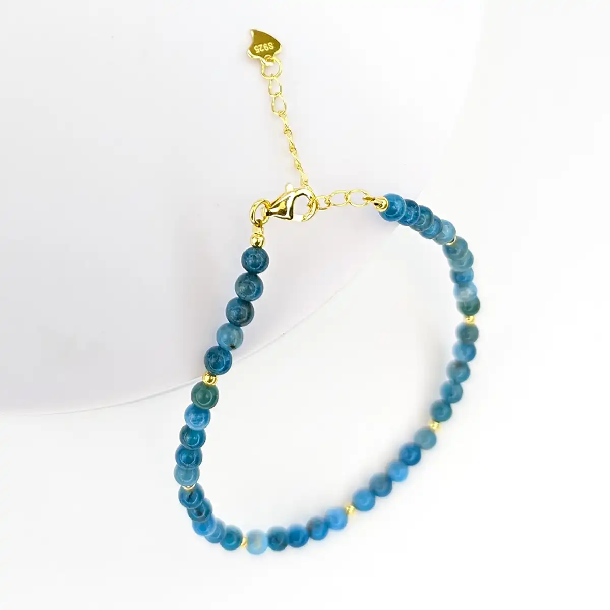 Blue Apatite and Silver Bracelet - Image 2