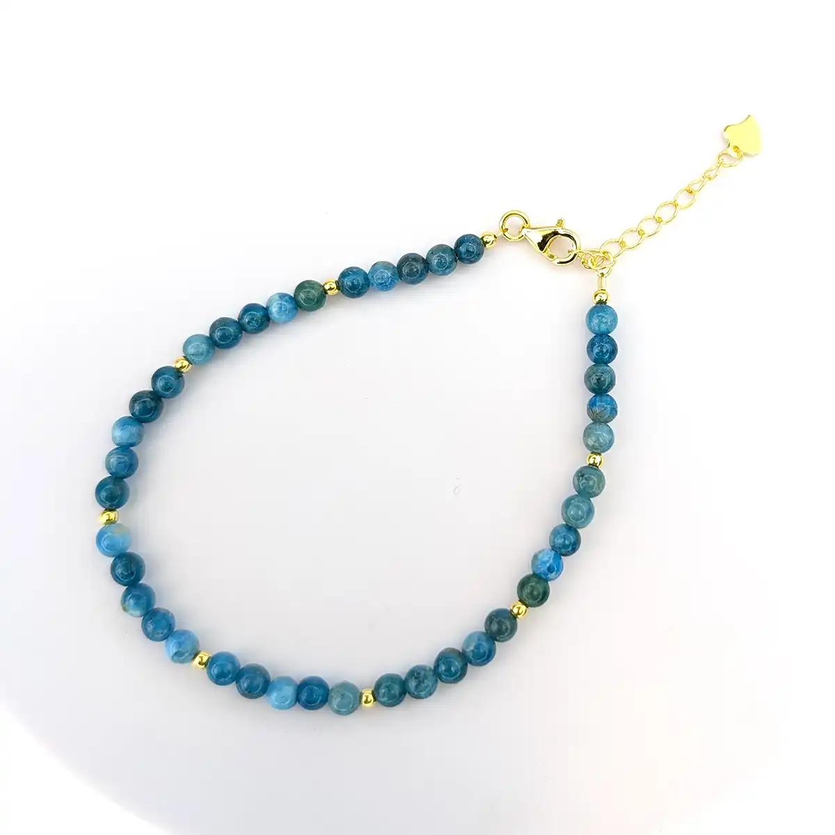 Blue Apatite and Silver Bracelet