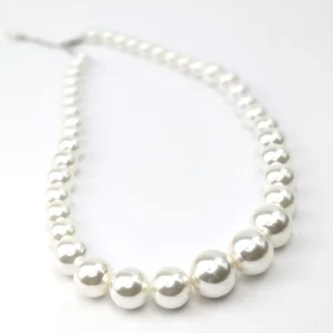 Alternative view of Graduated Shell Pearl Necklace