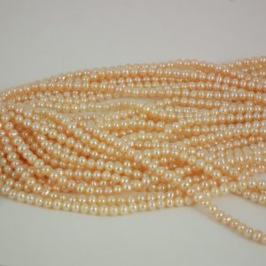 Alternative view of 4.5-5mm Freshwater Semi-round Pearl loose string Peach