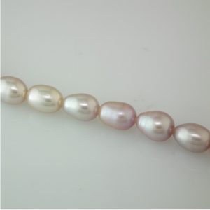 6mm Freshwater Rice Pearl, White, Lilac or Peach, Loose String - Image 6