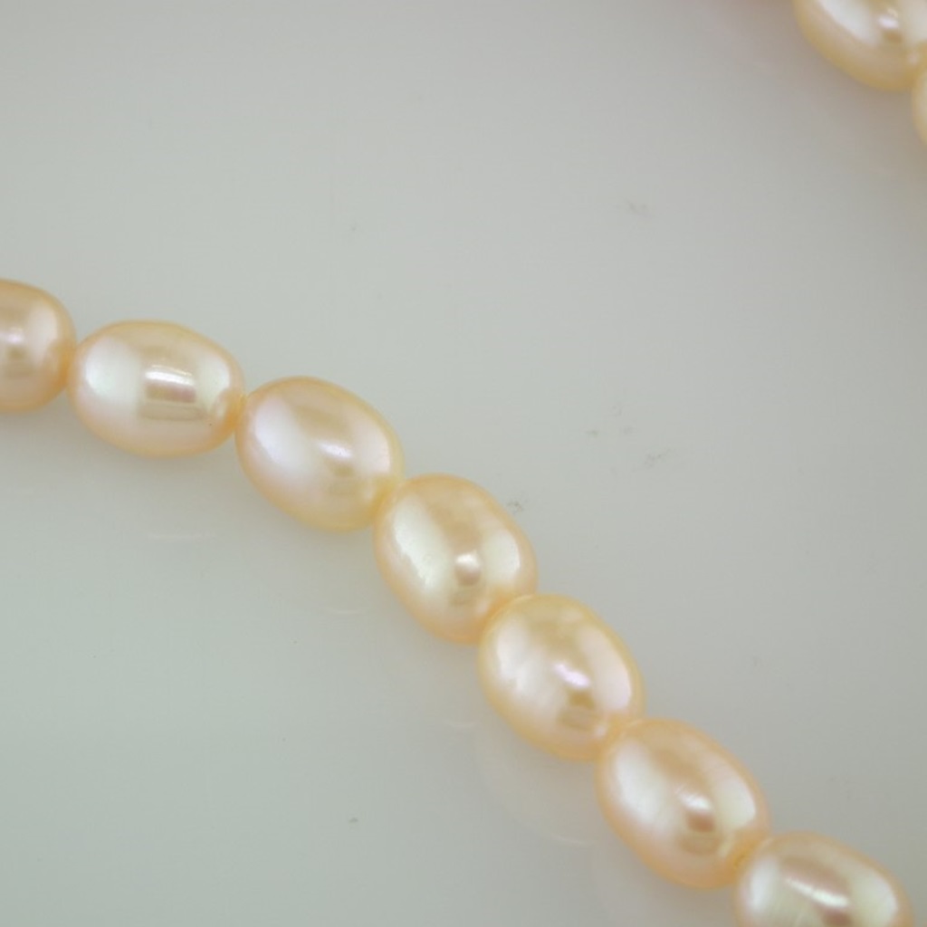6mm Freshwater Rice Pearl, White, Lilac or Peach, Loose String - Image 5