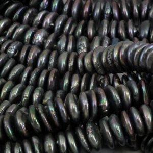 13.5mm Freshwater Coin, Disc Pearl, Black or White - Image 3