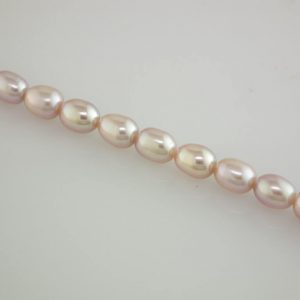 4-5mm Freshwater Rice Loose Pearl String, Lilac or Peach - Image 5
