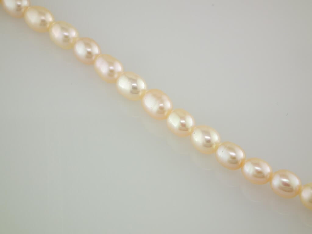 4-5mm Freshwater Rice Loose Pearl String, Lilac or Peach - Image 3