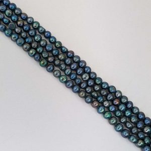 Alternative view of 6mm Freshwater Semi-round Baroque Loose Pearl String