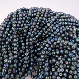 6mm Freshwater Semi-round Baroque Loose Pearl String