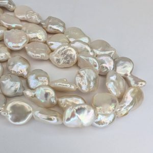 Alternative view of 15mm Baroque Coin Pearls