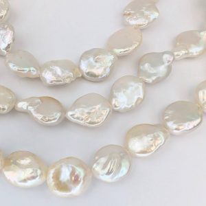 15mm Baroque Coin Pearls