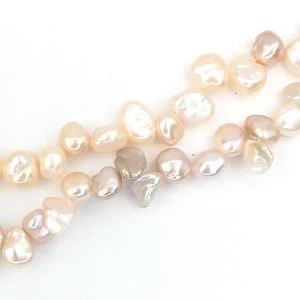 Peach-Lilac 8mm Keshi Pearl Loose String