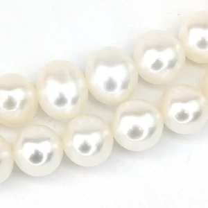 9mm Oval Pearl Loose String, White AAA - Image 2