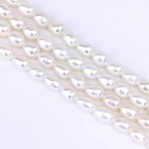 4mm Rice Seed Pearls Loose String, White