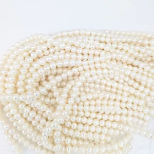 Near-Round 7mm Loose Pearl String - Image 7