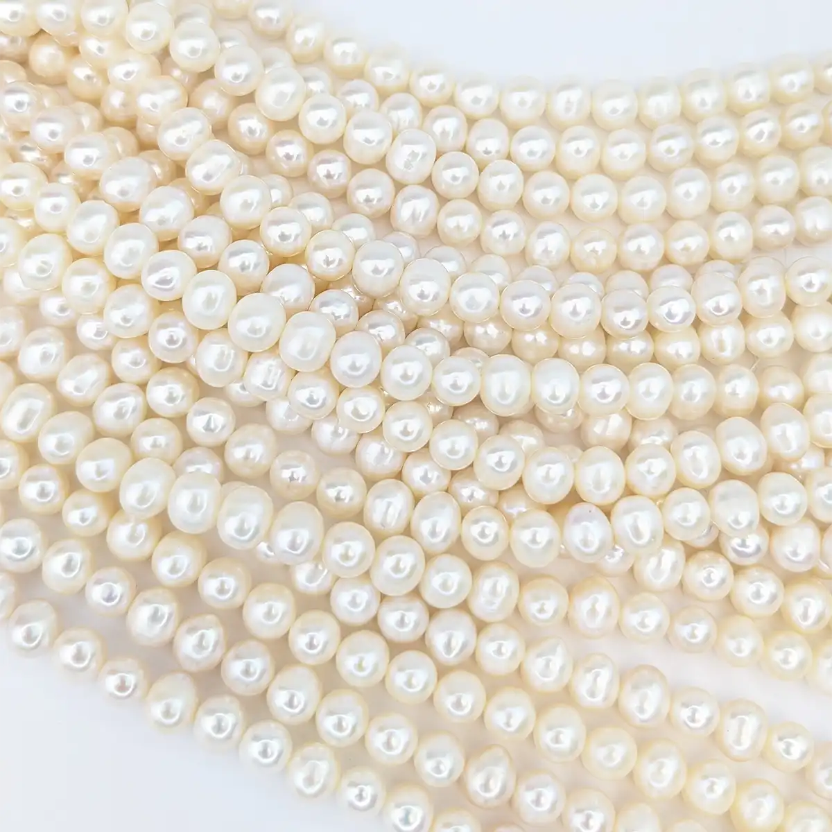 Oval 8mm Loose Pearl String - Image 6