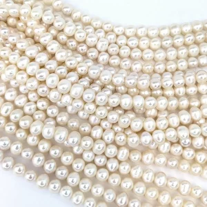 Oval 8mm Loose Pearl String - Image 2