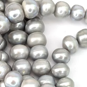 11-14mm Doughnut Silver Pearls - Image 2