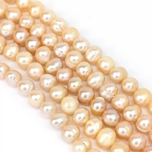 Near-Round 7mm Pearl String White or Peach - Image 7