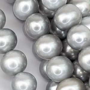 Near-Round 7mm Silver Pearls, Nice Lustre - Image 6
