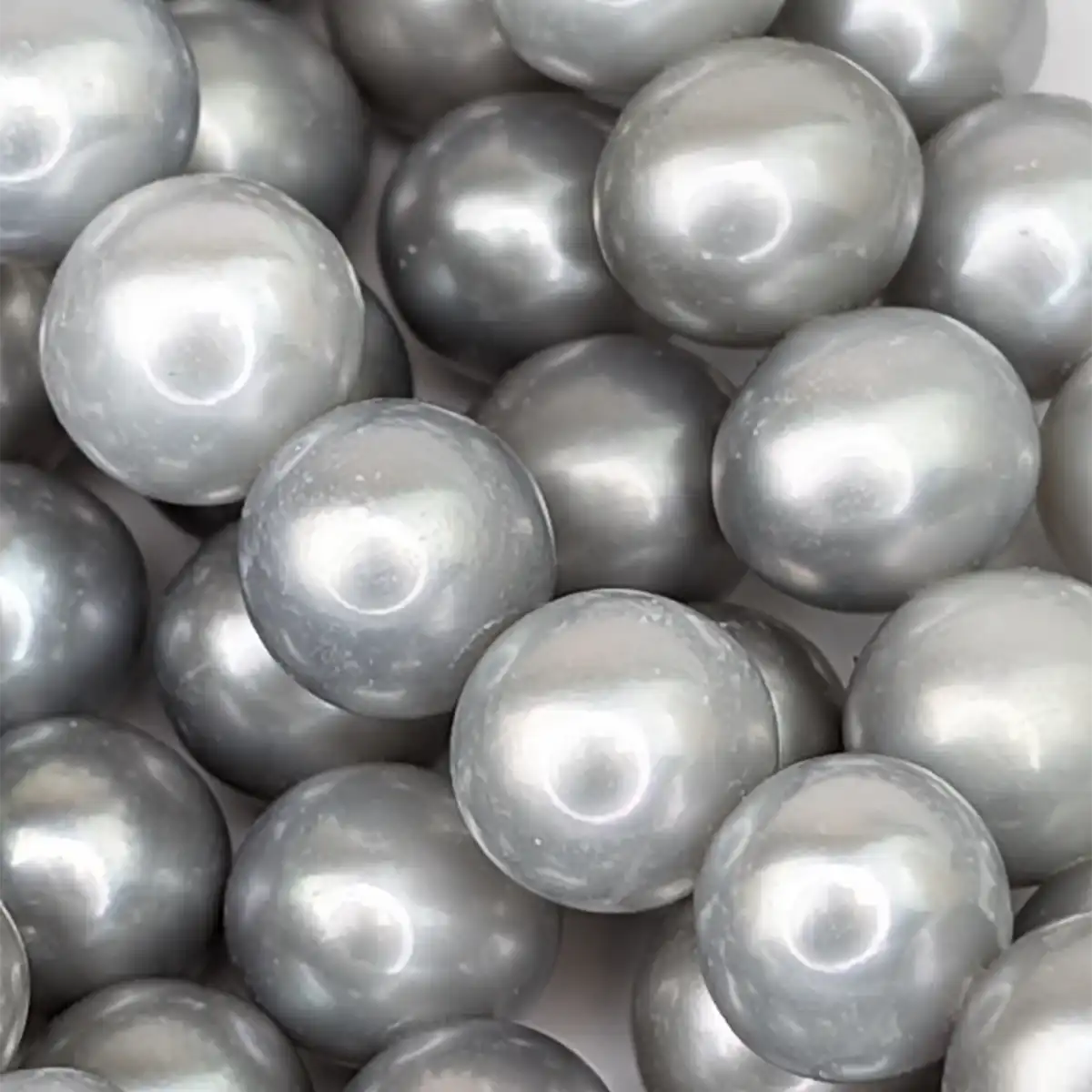 Near-Round 7mm Silver Pearls, Nice Lustre - Image 2