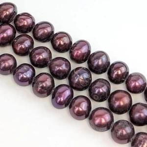 Burgundy Off-Round Pearl String, 7mm - Image 5