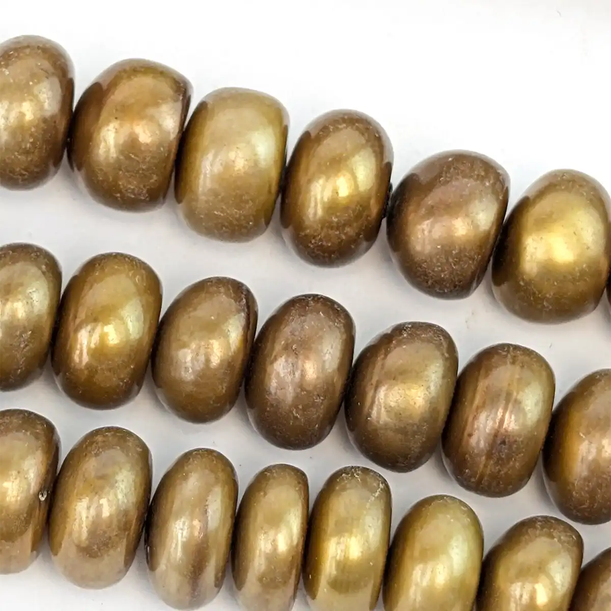 Bronze Doughnut Pearl String, 9mm - Image 7