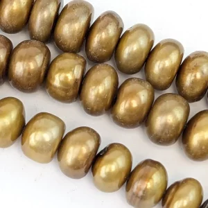 Bronze Doughnut Pearl String, 9mm - Image 2
