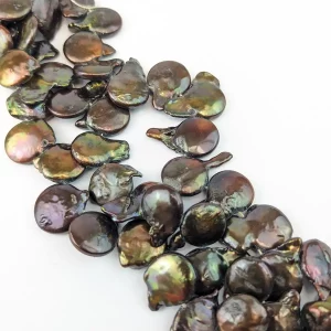 Baroque Coin Pearls Rich Brown