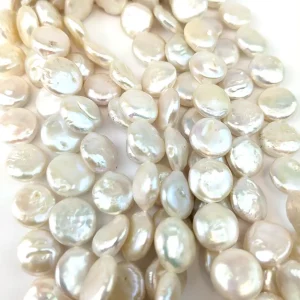 Coin Pearls 13-14mm, White - Image 5