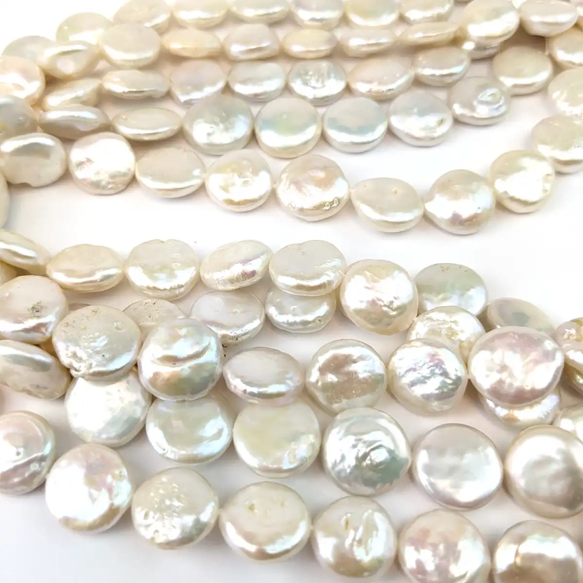Coin Pearls 13-14mm, White - Image 2