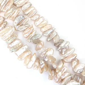 Side-drilled Biwa 'Tooth' Pearls