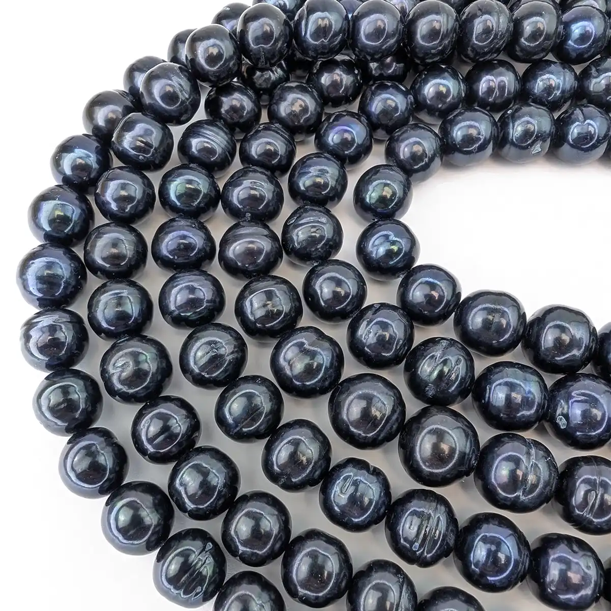 Luscious Black 11-14mm Graduated Pearls - Image 2