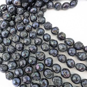 12mm Black Raisin Skin Pearls - Image 2