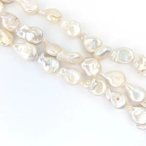 Small Baroque Coin, Mini Fireball Pearls